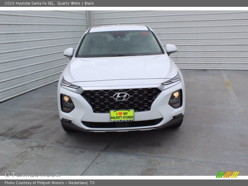 Quartz White / Black 2020 Hyundai Santa Fe SEL