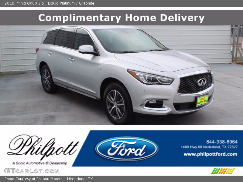 Liquid Platinum / Graphite 2018 Infiniti QX60 3.5