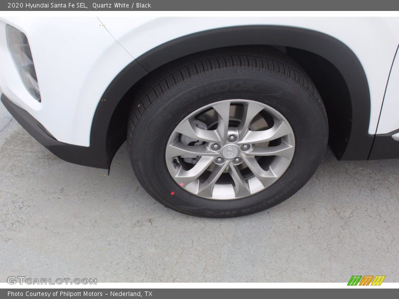 Quartz White / Black 2020 Hyundai Santa Fe SEL