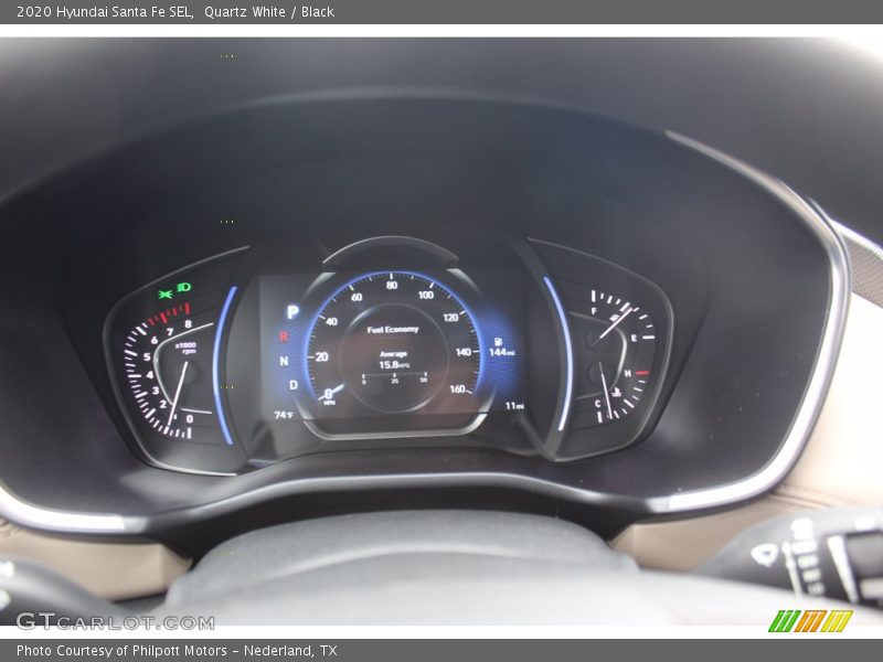Quartz White / Black 2020 Hyundai Santa Fe SEL