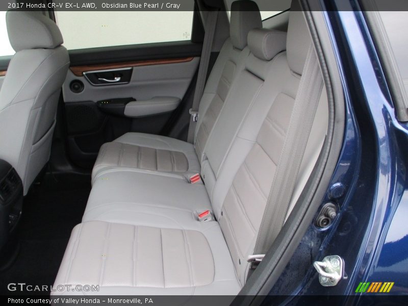 Obsidian Blue Pearl / Gray 2017 Honda CR-V EX-L AWD