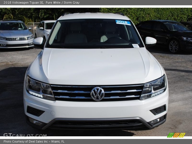 Pure White / Storm Gray 2018 Volkswagen Tiguan SE