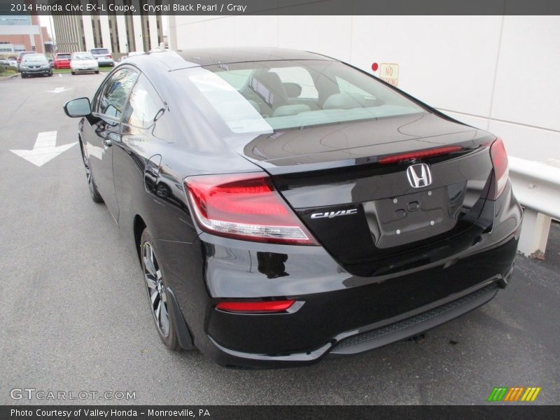 Crystal Black Pearl / Gray 2014 Honda Civic EX-L Coupe