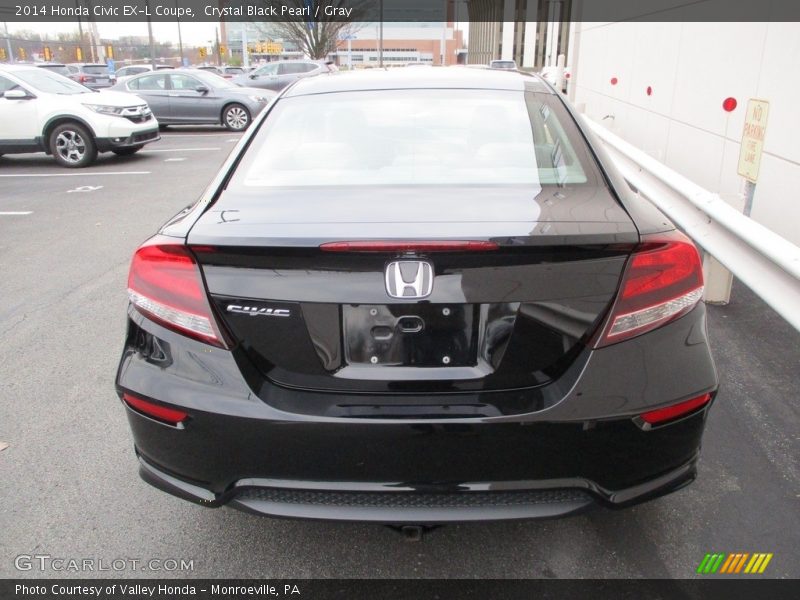Crystal Black Pearl / Gray 2014 Honda Civic EX-L Coupe