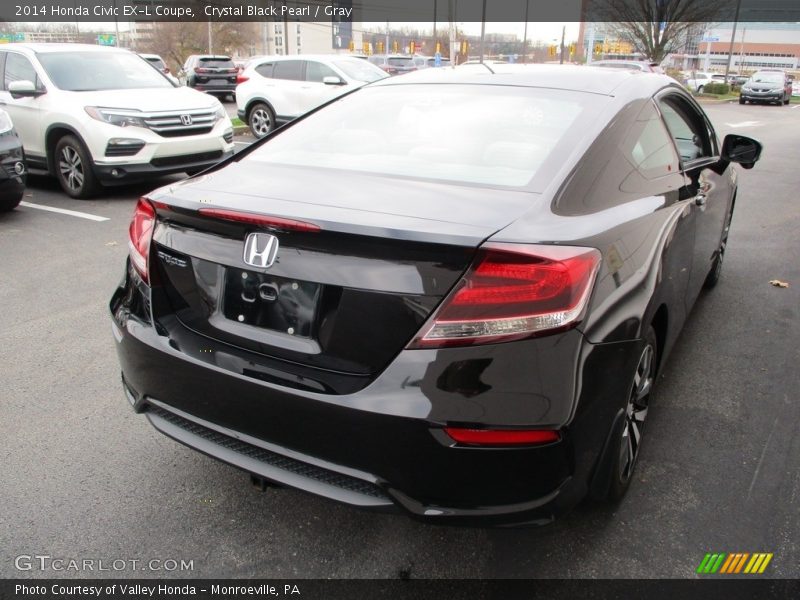 Crystal Black Pearl / Gray 2014 Honda Civic EX-L Coupe