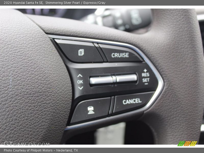 Shimmering Silver Pearl / Espresso/Gray 2020 Hyundai Santa Fe SE