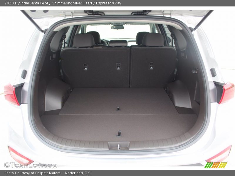 Shimmering Silver Pearl / Espresso/Gray 2020 Hyundai Santa Fe SE