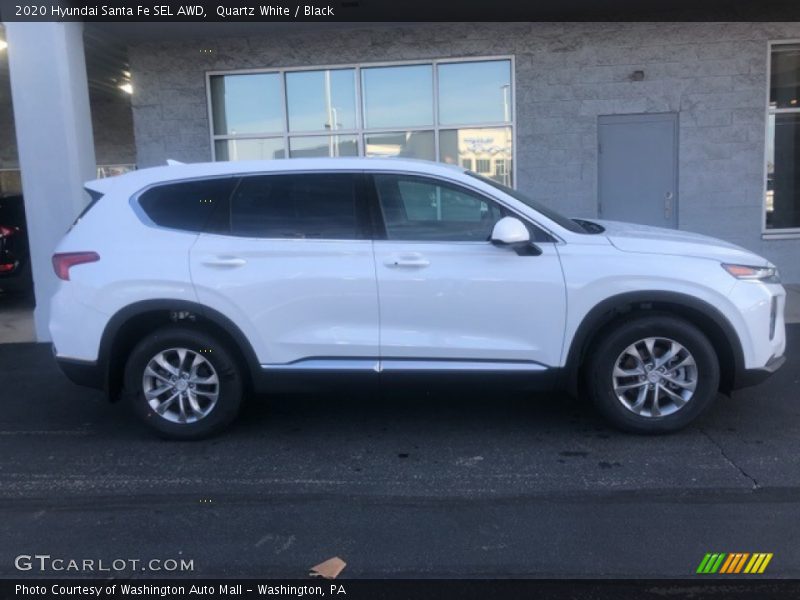 Quartz White / Black 2020 Hyundai Santa Fe SEL AWD