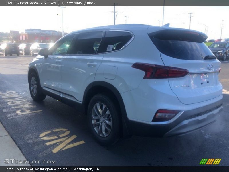 Quartz White / Black 2020 Hyundai Santa Fe SEL AWD