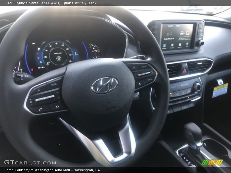 Quartz White / Black 2020 Hyundai Santa Fe SEL AWD