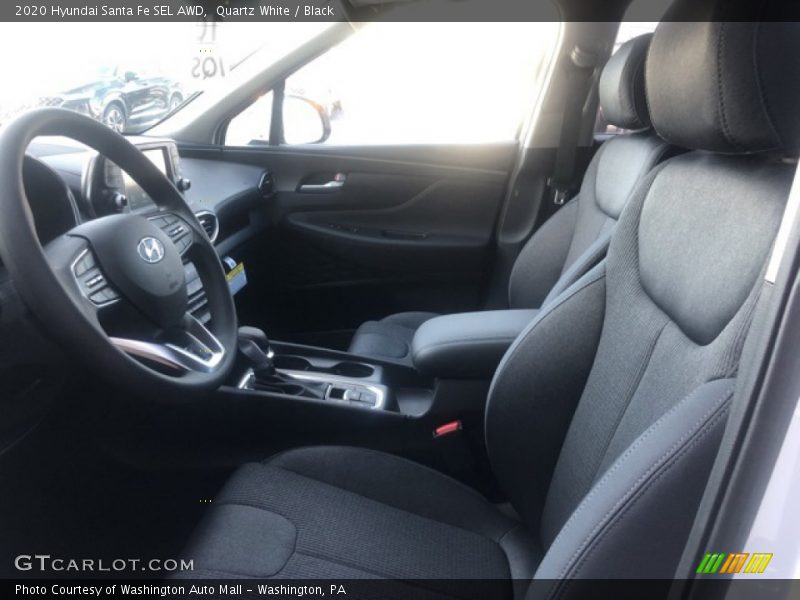 Quartz White / Black 2020 Hyundai Santa Fe SEL AWD