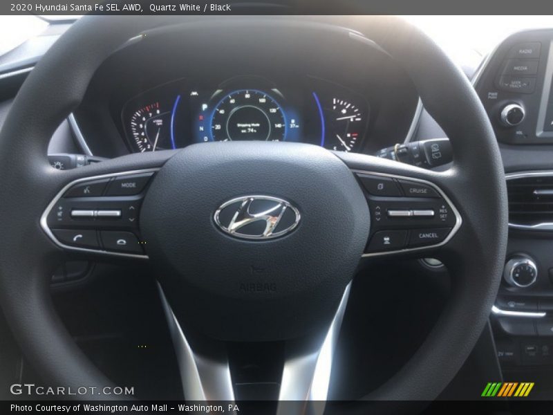 Quartz White / Black 2020 Hyundai Santa Fe SEL AWD