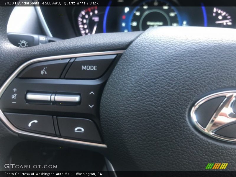 Quartz White / Black 2020 Hyundai Santa Fe SEL AWD