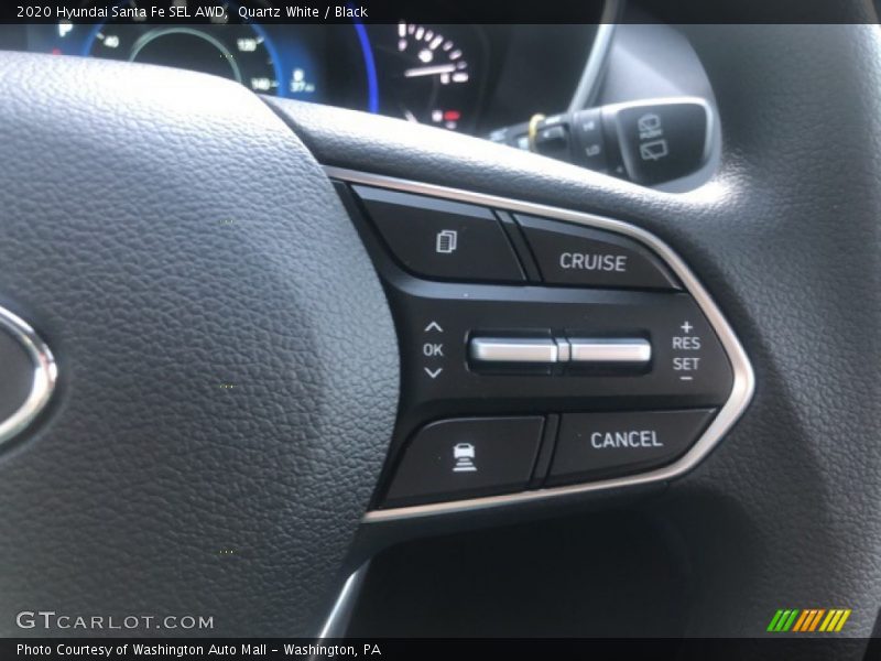 Quartz White / Black 2020 Hyundai Santa Fe SEL AWD