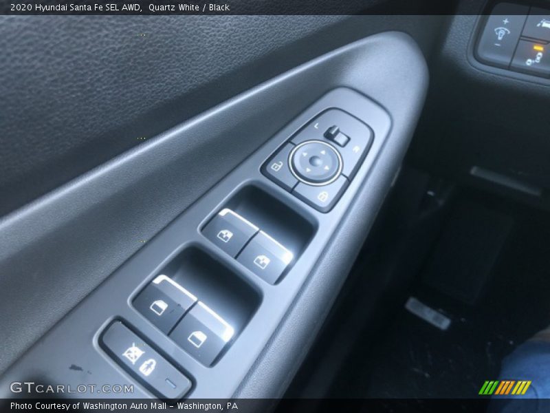 Quartz White / Black 2020 Hyundai Santa Fe SEL AWD