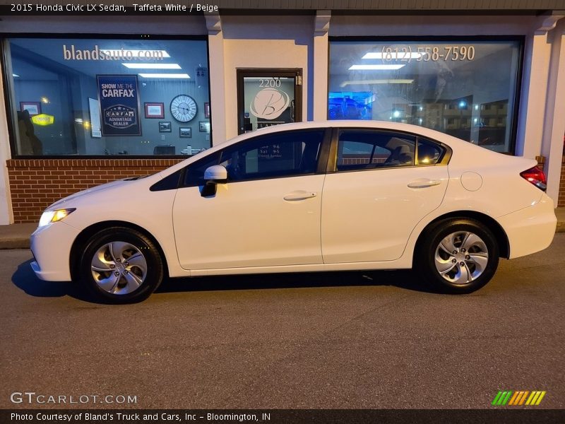 Taffeta White / Beige 2015 Honda Civic LX Sedan