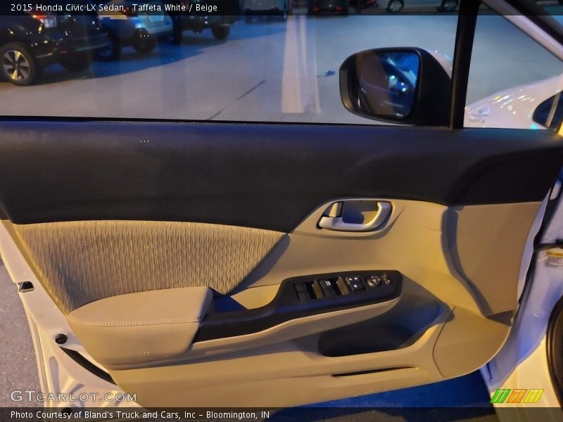 Taffeta White / Beige 2015 Honda Civic LX Sedan