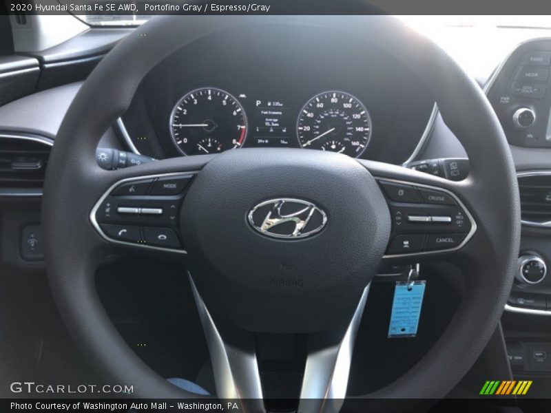 Portofino Gray / Espresso/Gray 2020 Hyundai Santa Fe SE AWD