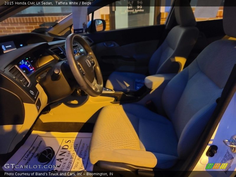 Taffeta White / Beige 2015 Honda Civic LX Sedan