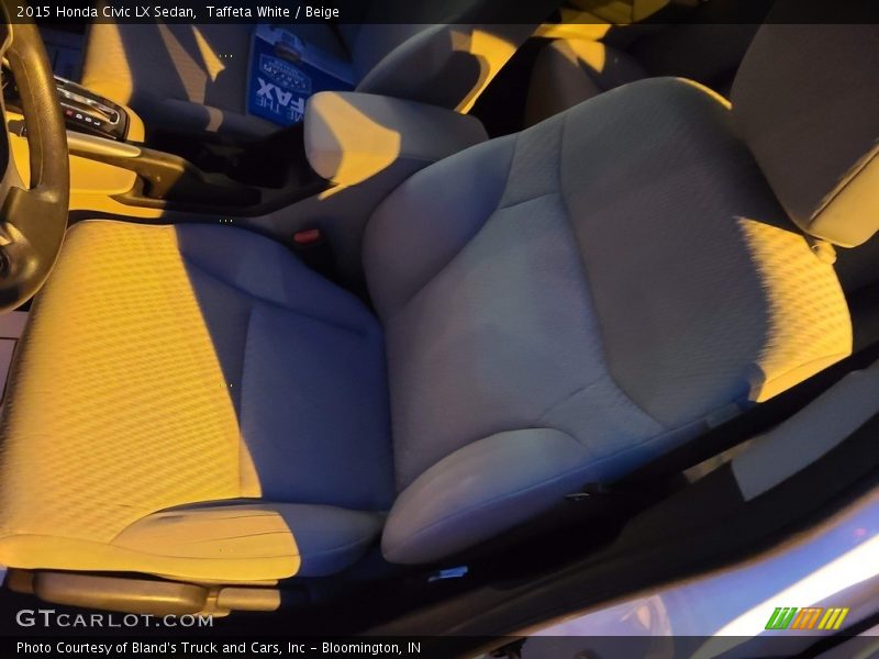Taffeta White / Beige 2015 Honda Civic LX Sedan
