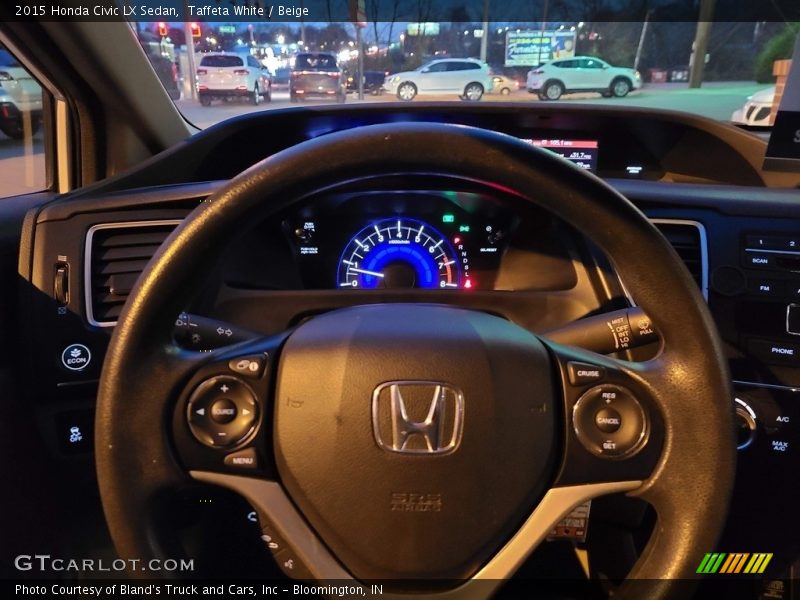 Taffeta White / Beige 2015 Honda Civic LX Sedan