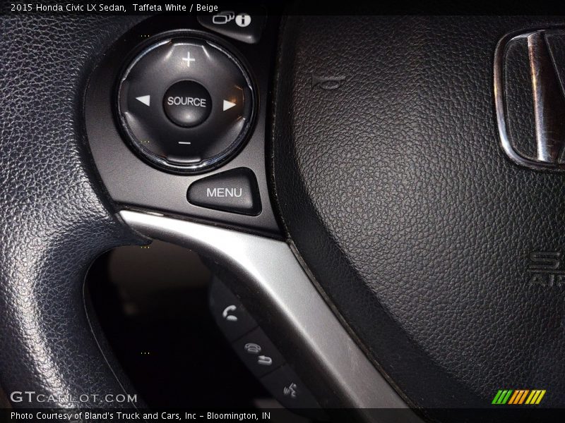 Taffeta White / Beige 2015 Honda Civic LX Sedan