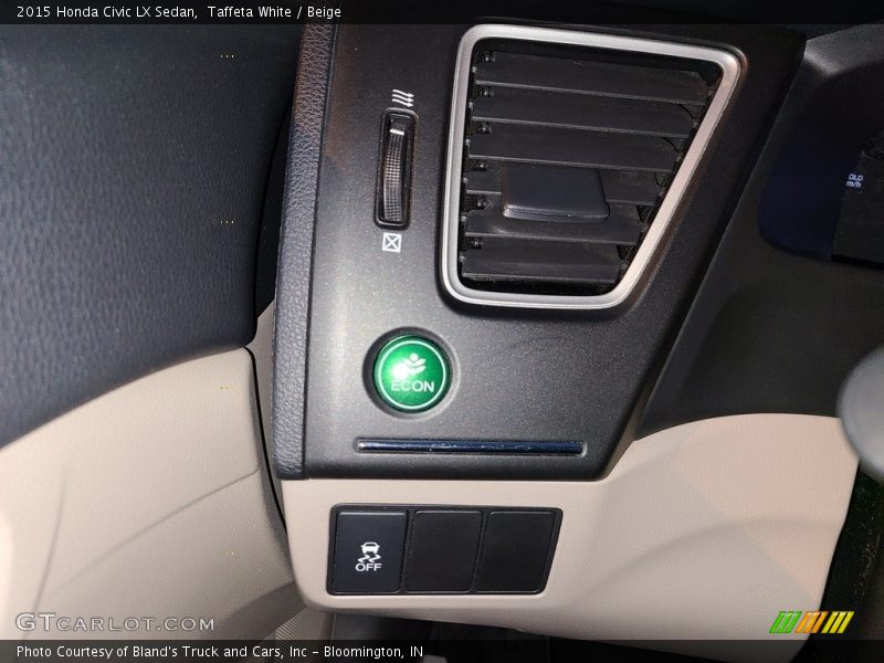 Taffeta White / Beige 2015 Honda Civic LX Sedan