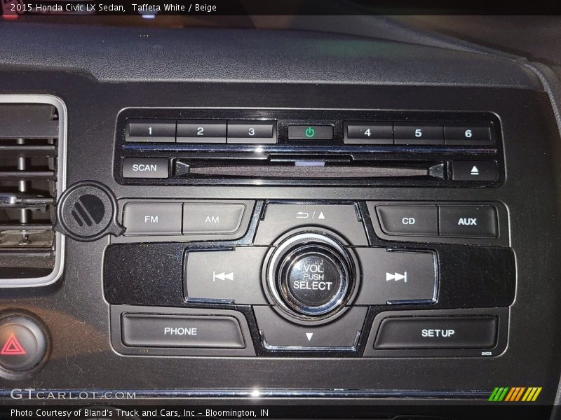 Taffeta White / Beige 2015 Honda Civic LX Sedan