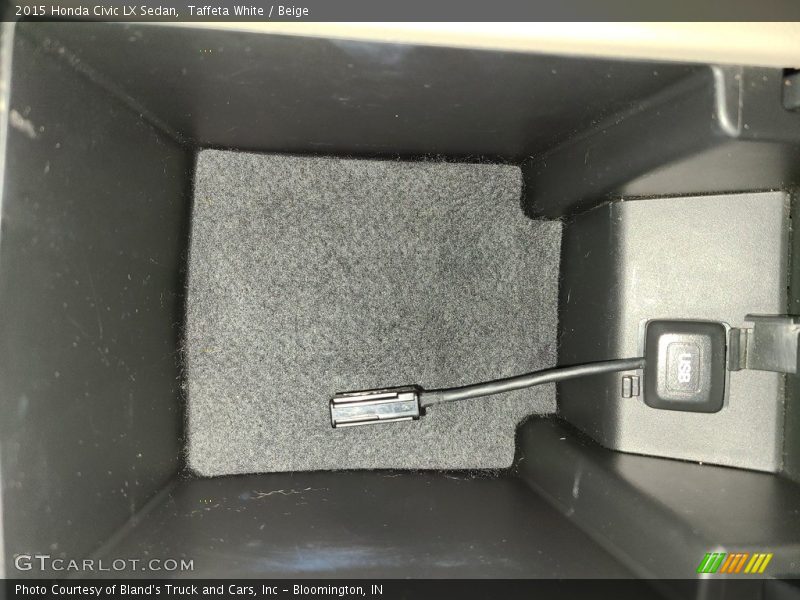 Taffeta White / Beige 2015 Honda Civic LX Sedan