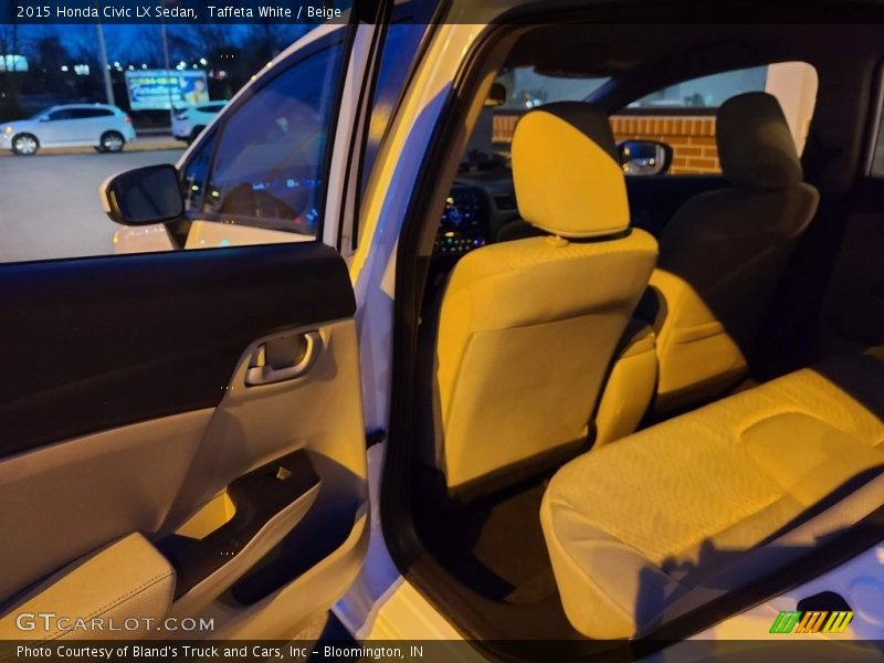 Taffeta White / Beige 2015 Honda Civic LX Sedan