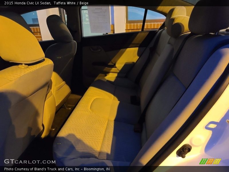 Taffeta White / Beige 2015 Honda Civic LX Sedan