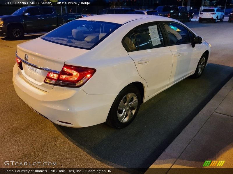 Taffeta White / Beige 2015 Honda Civic LX Sedan