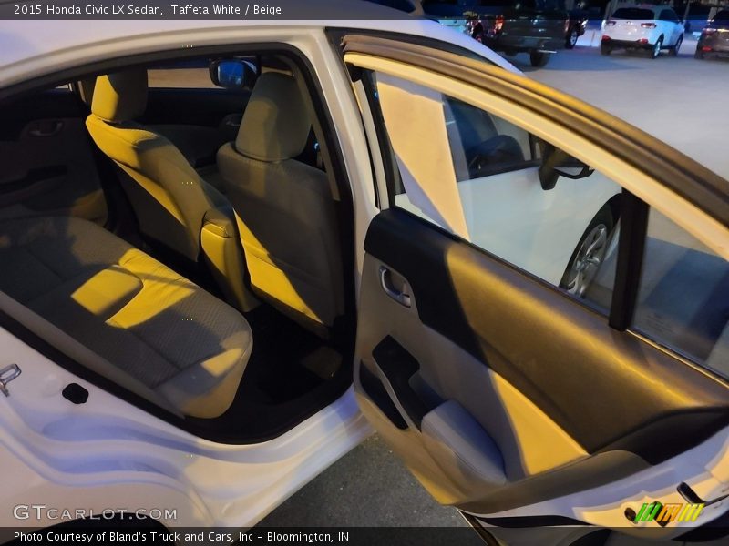 Taffeta White / Beige 2015 Honda Civic LX Sedan