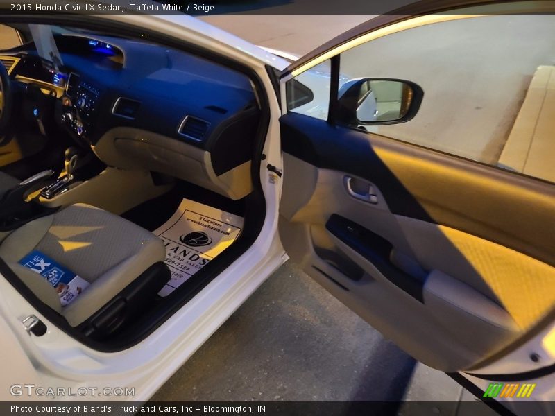 Taffeta White / Beige 2015 Honda Civic LX Sedan