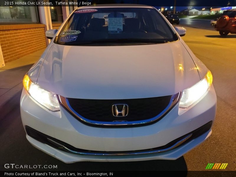 Taffeta White / Beige 2015 Honda Civic LX Sedan