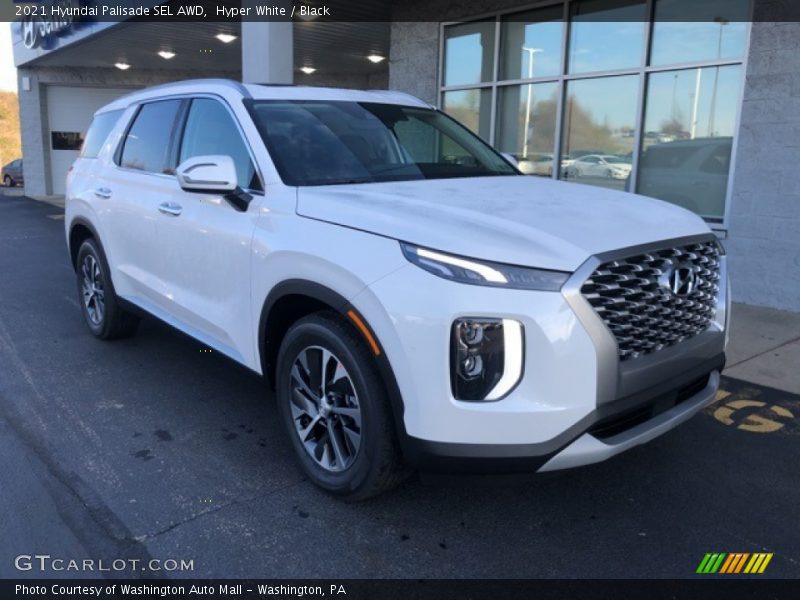 Hyper White / Black 2021 Hyundai Palisade SEL AWD