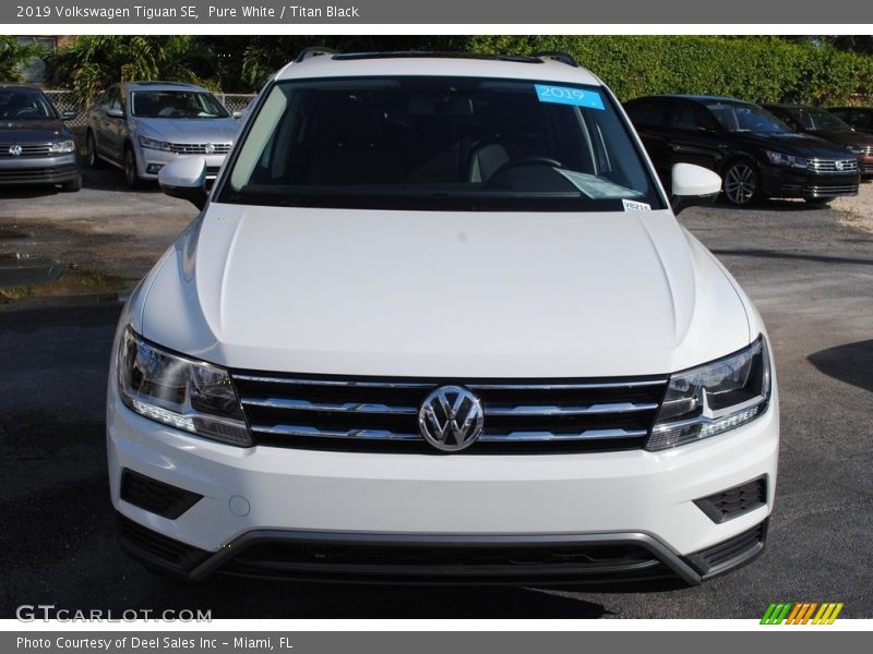 Pure White / Titan Black 2019 Volkswagen Tiguan SE