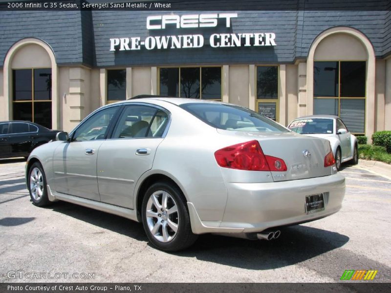 Serengeti Sand Metallic / Wheat 2006 Infiniti G 35 Sedan