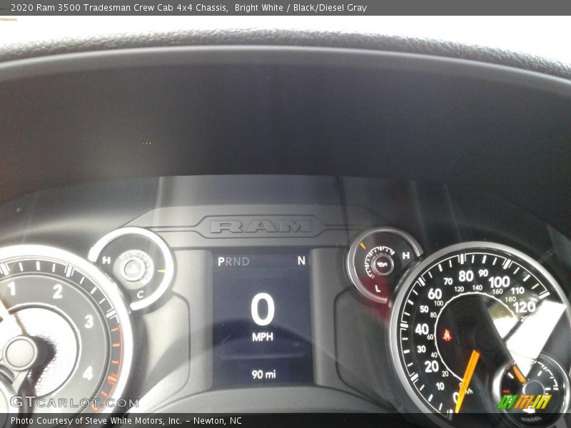 Bright White / Black/Diesel Gray 2020 Ram 3500 Tradesman Crew Cab 4x4 Chassis