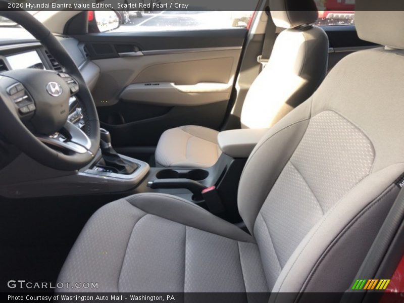Scarlet Red Pearl / Gray 2020 Hyundai Elantra Value Edition