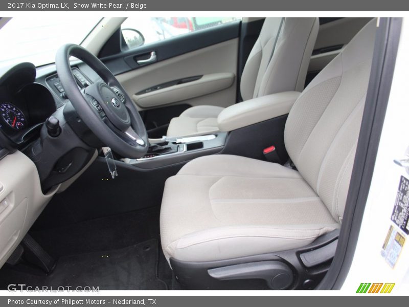 Front Seat of 2017 Optima LX
