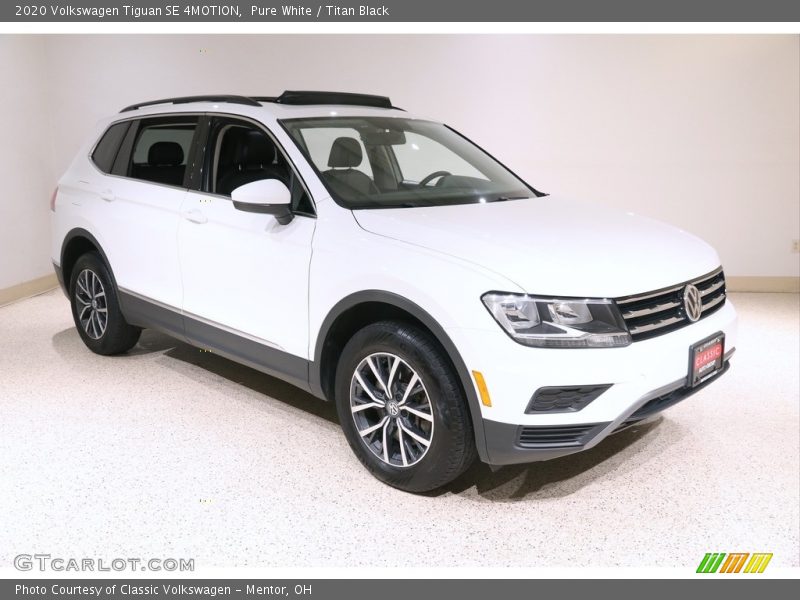 Pure White / Titan Black 2020 Volkswagen Tiguan SE 4MOTION