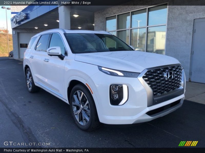 Hyper White / Beige 2021 Hyundai Palisade Limited AWD