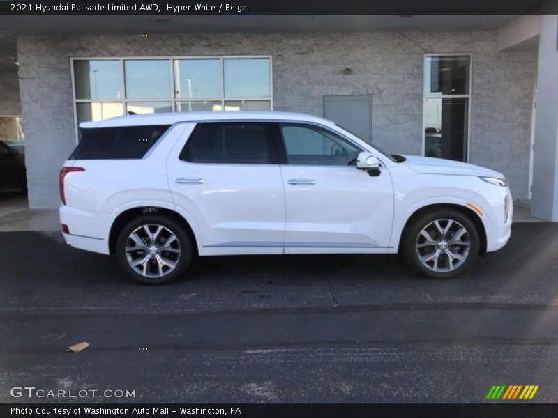 Hyper White / Beige 2021 Hyundai Palisade Limited AWD