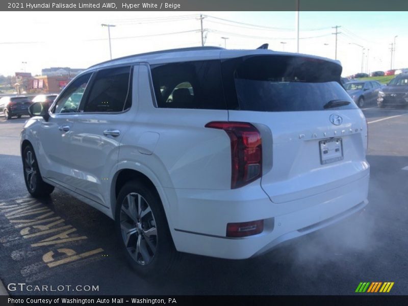 Hyper White / Beige 2021 Hyundai Palisade Limited AWD