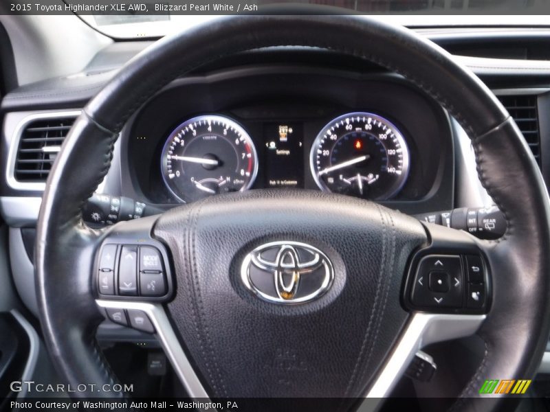 Blizzard Pearl White / Ash 2015 Toyota Highlander XLE AWD