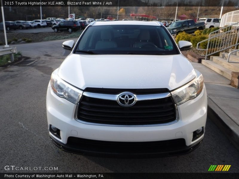 Blizzard Pearl White / Ash 2015 Toyota Highlander XLE AWD