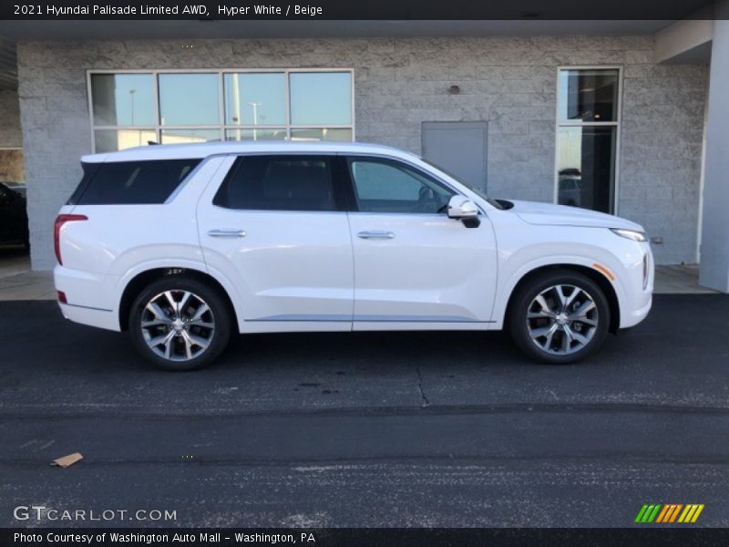 Hyper White / Beige 2021 Hyundai Palisade Limited AWD