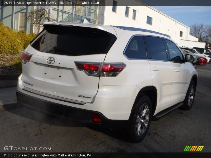 Blizzard Pearl White / Ash 2015 Toyota Highlander XLE AWD