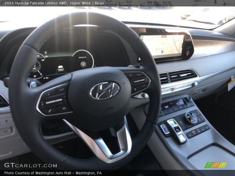 Hyper White / Beige 2021 Hyundai Palisade Limited AWD